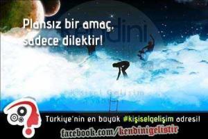 plansiz amac sadece dilektir